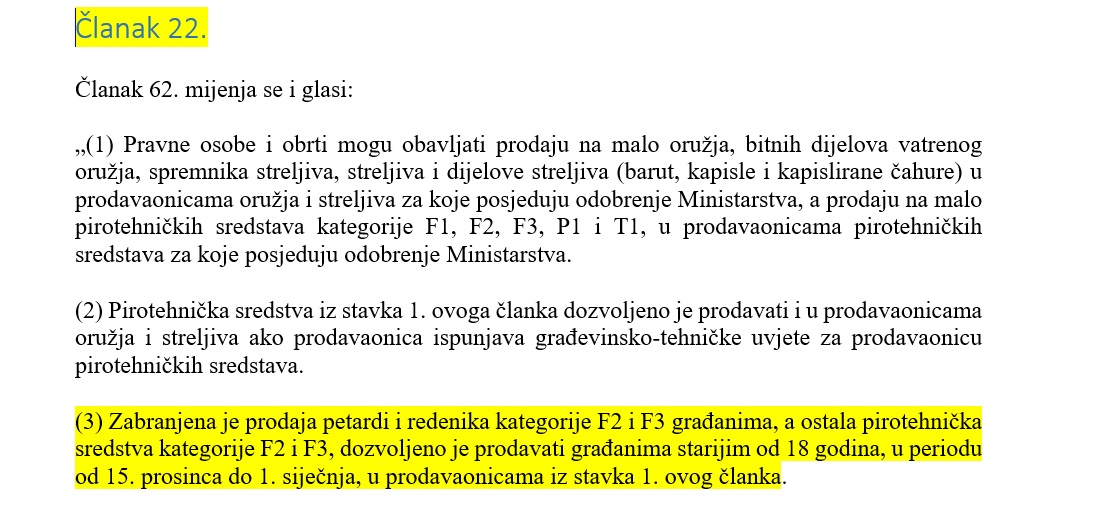 Država(MUP) predlaže zakon kojim se zabranjuju petarde u potpunosti! Očitovanje do 7.02.2020.